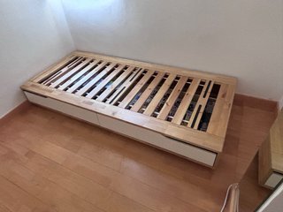 Cama madera con cajones