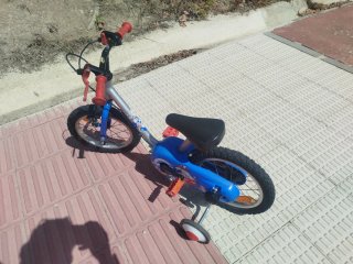 Bicicleta infantil con ruedines