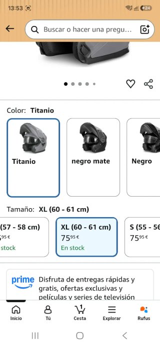 Casco modular Vinz Santos Titanio