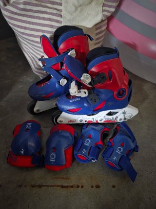 Patines en línea y protecciones infantiles talla 3