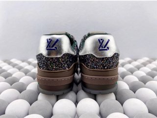 Louis Vuitton LV Trainer Glitter Marroni