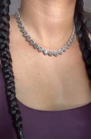 Collar Corazón Plata y Circonitas