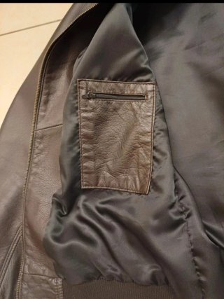 Giubbotto in pelle marrone