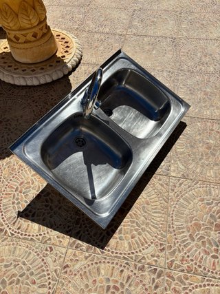 Fregadero doble Teka acero inoxidable con grifo