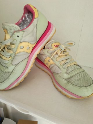 Saucony Scarpe Donna Tg 39 Verde/Rosa