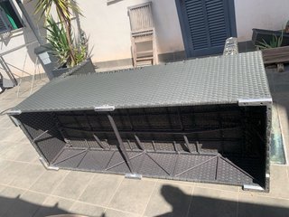 Sofá de exterior modular gris