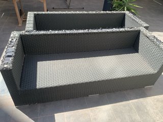 Sofá de exterior modular gris