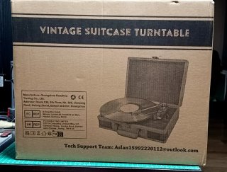 Tocadiscos portatil con altavoces incorporados