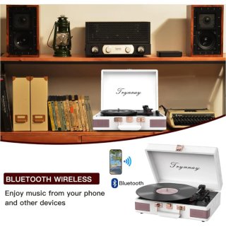 Tocadiscos portatil con altavoces incorporados