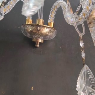 Applique pastorale in cristallo e oro