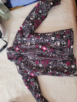 Chaqueta Mujer Negra y Rosa