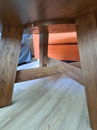 Mesa de centro redonda de madera 100 cm