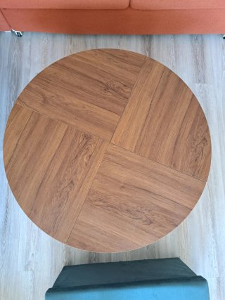 Mesa de centro redonda de madera 100 cm