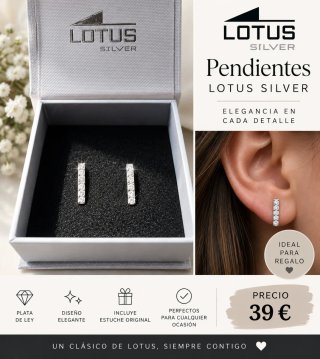 Pendientes Lotus Silver Plata