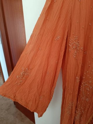Kaftan/kimono Zara bordado flecos