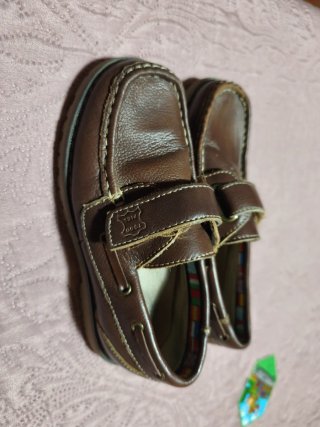 Zapatos niño piel marrones talla 32