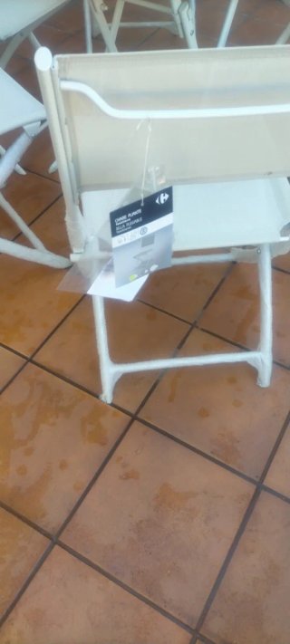 Conjunto mesa y 6 sillas jardín cristal