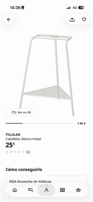 Caballete Mesa Blanco Madera IKEA Tillstag