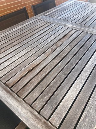 Mesa de jardín extensible con 6 sillas