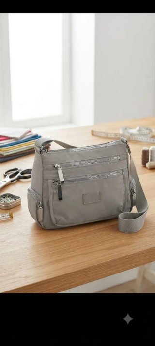 "Bonito Bolso bandolera gris"