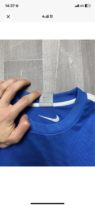 Maglia Nike Dri-Fit Sportiva Blu Taglia M
