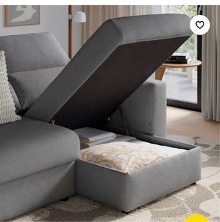 Sofá 3 plazas con chaiselongue gris
