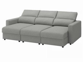 Sofá 3 plazas con chaiselongue gris