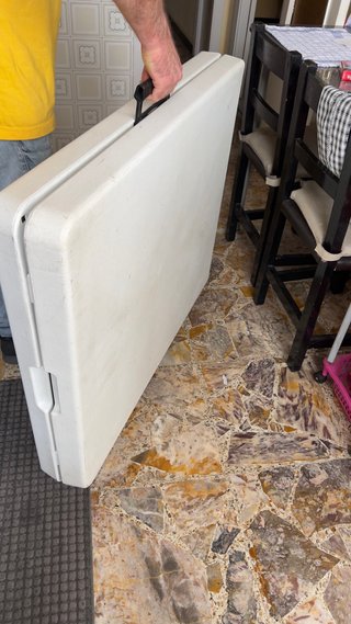 Mesa grande plegable camping de plástico