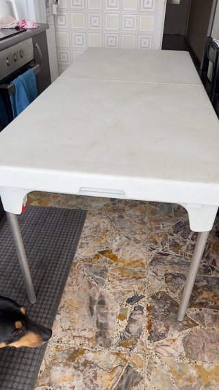 Mesa grande plegable camping de plástico