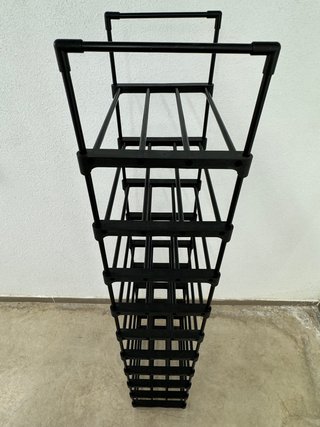 Zapatero Metálico Negro