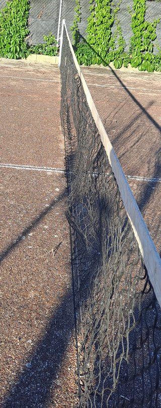 Postes y red para cancha de tenis