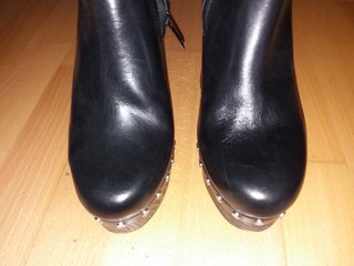 Botines fe piel con tacón Zara Woman talla 36
