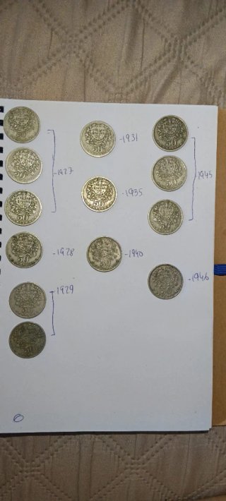 Lote 13 Monedas 50 Centavos Portugal