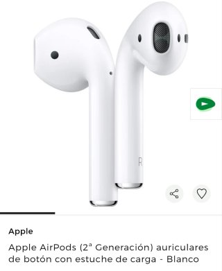 Apple AirPods 2ª Gen Auriculares Blancos