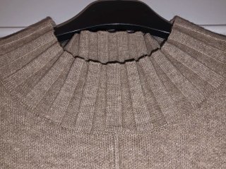 Vestido de punto beige talla L