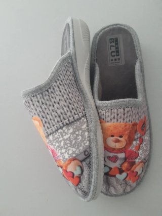 Pantofole scamosciate Blu N.36
