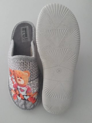 Pantofole scamosciate Blu N.36