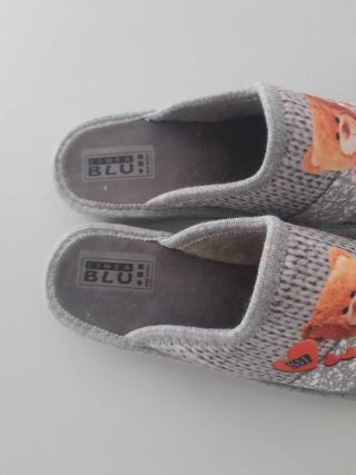Pantofole scamosciate Blu N.36