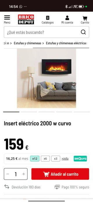 Chimenea Eléctrica 2000W