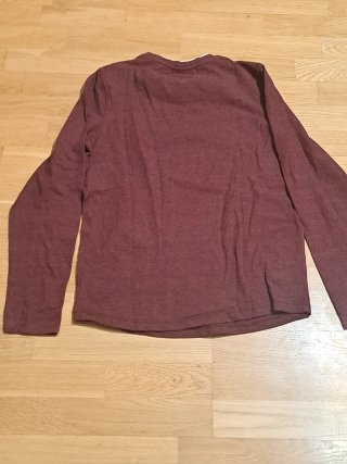 Camiseta manga larga hombre burdeos