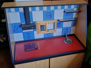 Cocinita de madera artesanal para niños