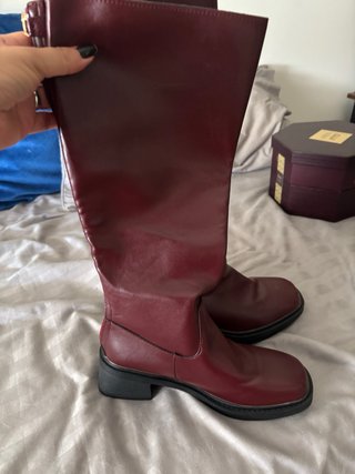 Botas altas color vino