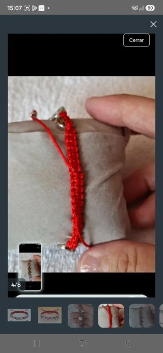Pulsera San Benito Protector Roja y Plateada nueva