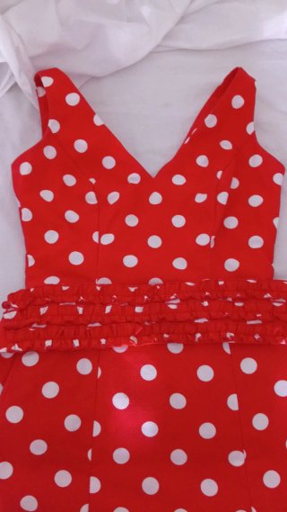 Vestido Flamenca Traje Feria Rocío Lunares