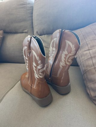 Botas vaqueras para niña marrones, talla 34
