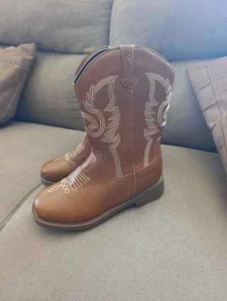 Botas vaqueras para niña marrones, talla 34