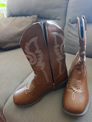 Botas vaqueras para niña marrones, talla 34