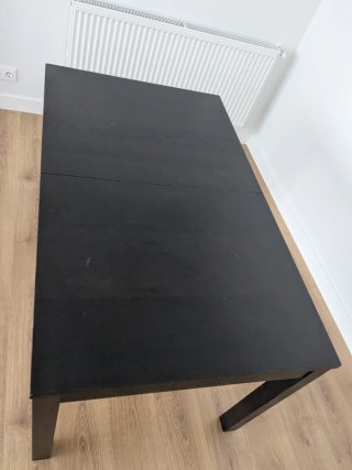 Mesa de comedor extensible negra 140/220 - IKEA