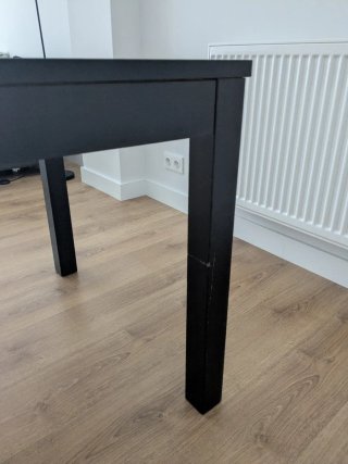 Mesa de comedor extensible negra 140/220 - IKEA