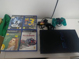Consola PS2 Fat + 3 Juegos + Mando